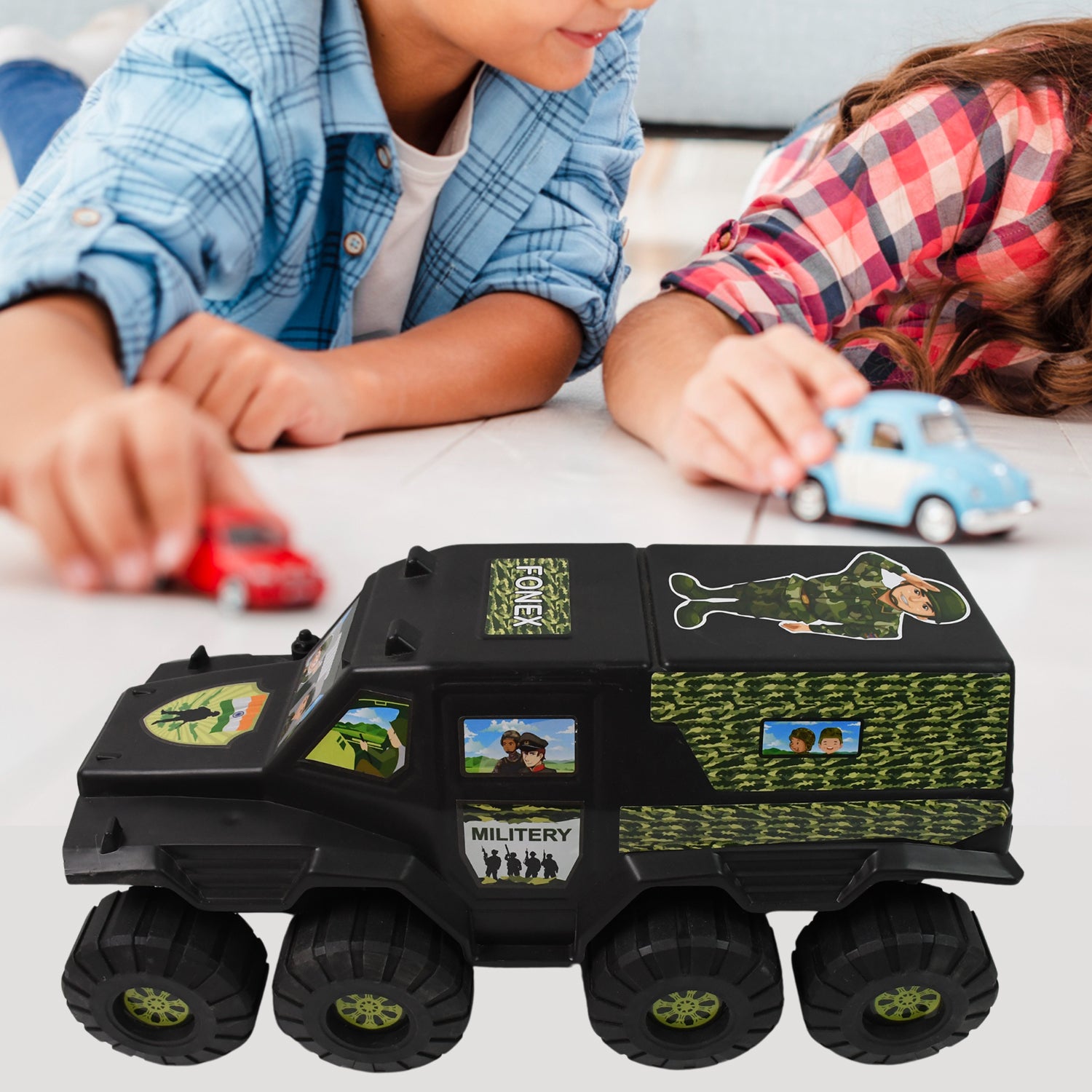 Big Military 8-wheel Plastic Car Toy (1 Pc) Big Military 8-wheel Plastic Car Toy (1 Pc)